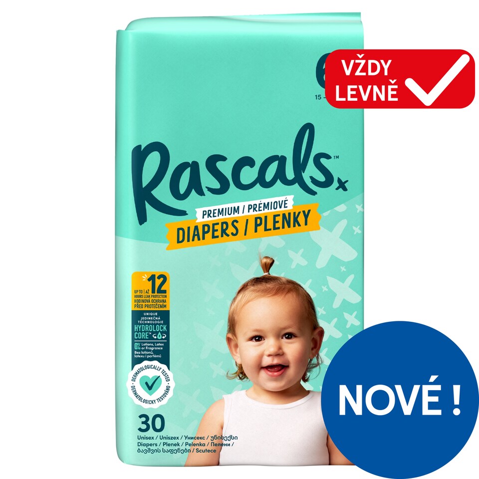 Rascals Premium Diapers 6 15-20 kg 30 pcs
