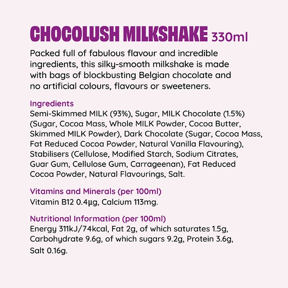 image 1 of Shaken Udder Chocolush Milkshake 330Ml