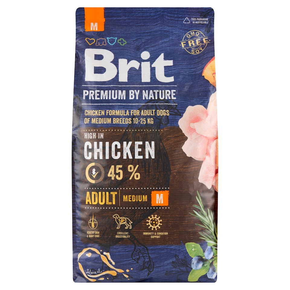 image 1 of Brit Premium by Nature Adult M Complete Dog Food 8 kg