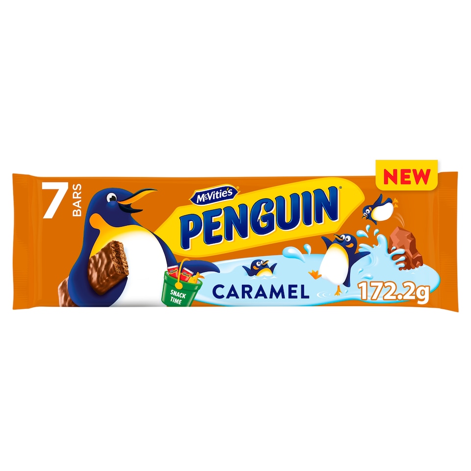 McVitie's Penguin Caramel Biscuits Bars 7 x 24.6g