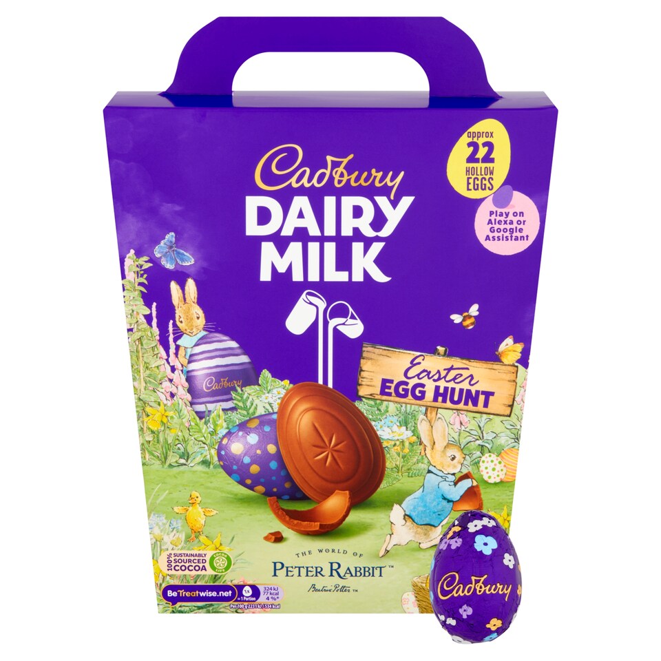 image 1 of Cadbury Dairy Milk Chocolate Easter Egg Hunt 317G