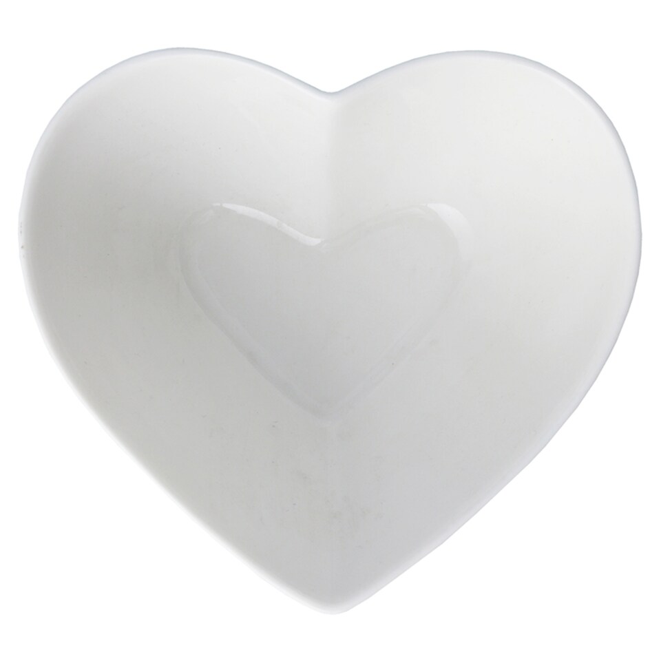 Fox & Ivy White Heart Serve Bowl Small