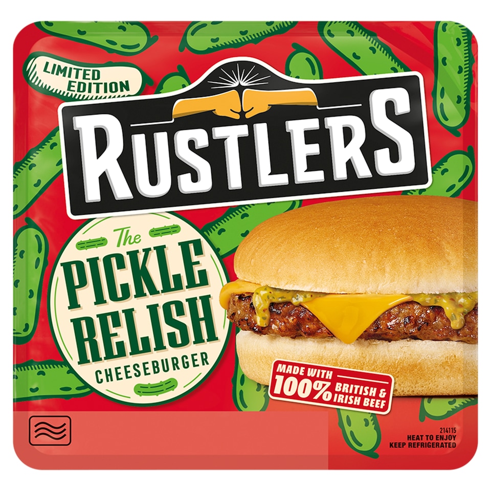 Rustlers Pickle Relish Cheeseburger 169g