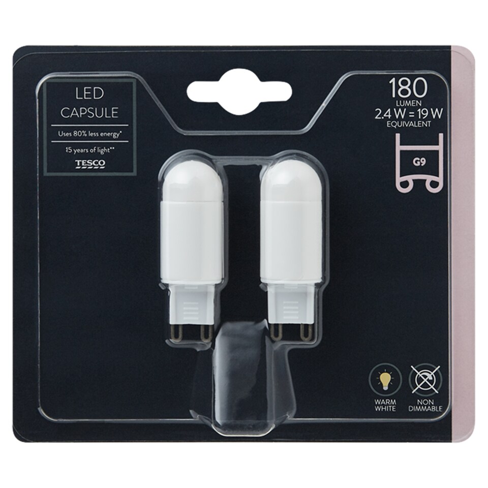 Tesco Led G9 2 Pack
