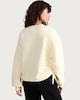 image 3 of The F&F Edit Cotton Rich Ruched Side Tie Detail Sweatshirt in Yellow