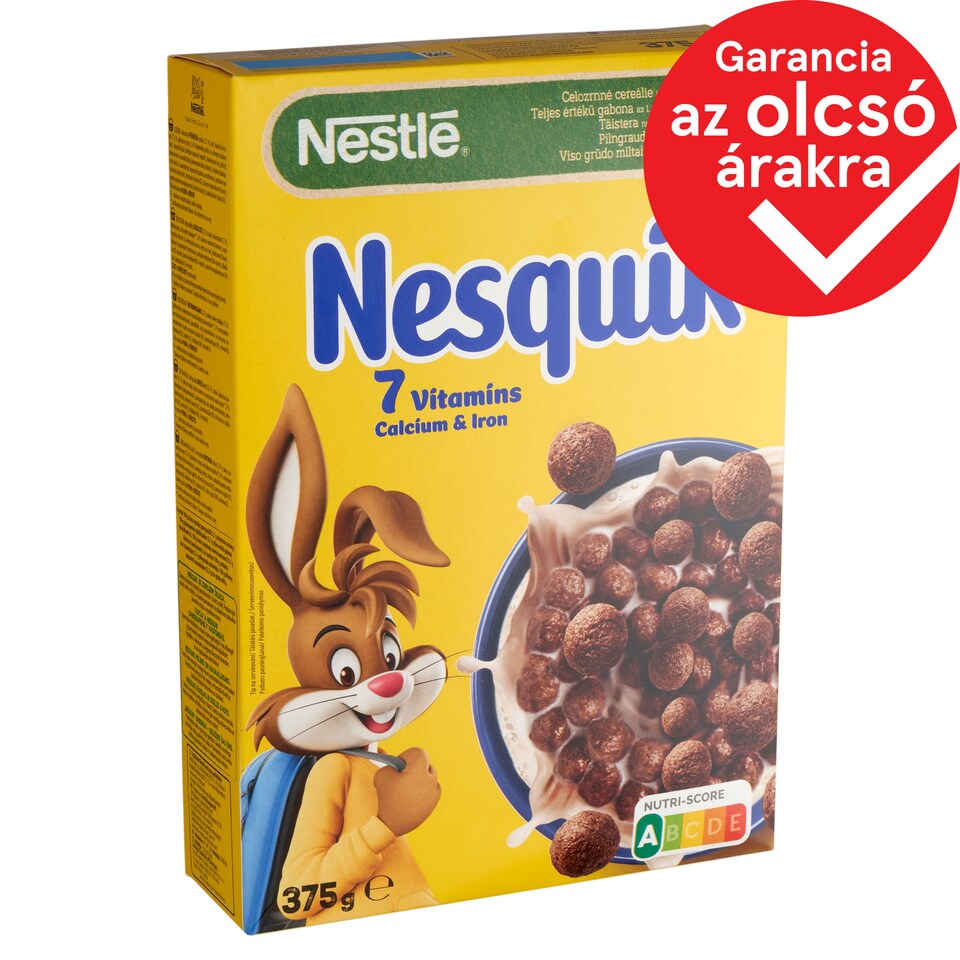 Nestlé Nesquik Cocoa Flavoured Crunchy Cereal with Vitamins and Minerals 375 g