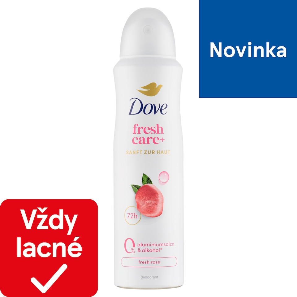 obrázok 1 z Dove 0% Fresh Rose dezodorant sprej 150 ml