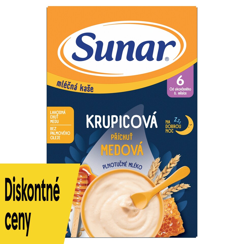 image 1 of Sunar Semolina Milk Porridge Honey Flavour for Good Night 210 g
