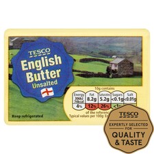 Tesco English Unsalted Butter 250g
