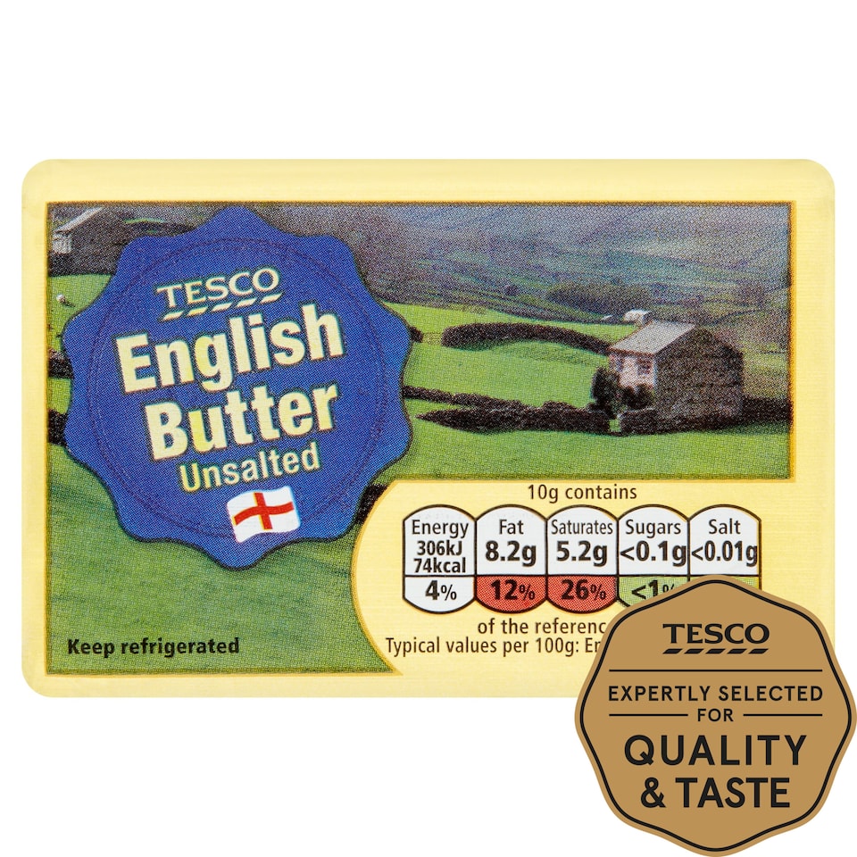 Tesco English Unsalted Butter 250g