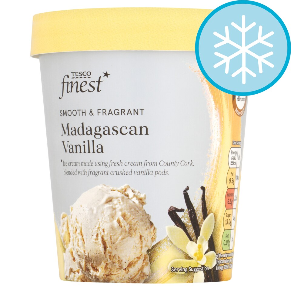Tesco Finest Mdgscan Vanilla Ice Cream 500Ml