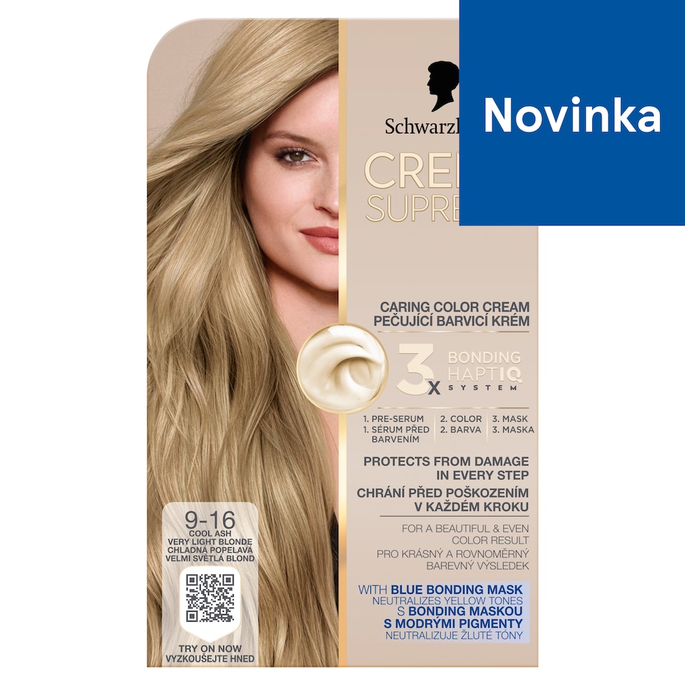 Schwarzkopf Creme Supreme Farba na vlasy 9-16 Chladná popolavá veľmi svetlá blond