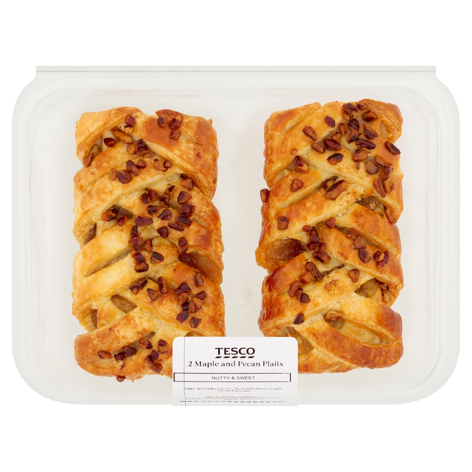 image 1 of Tesco Maple And Pecan Plait 2 Pack