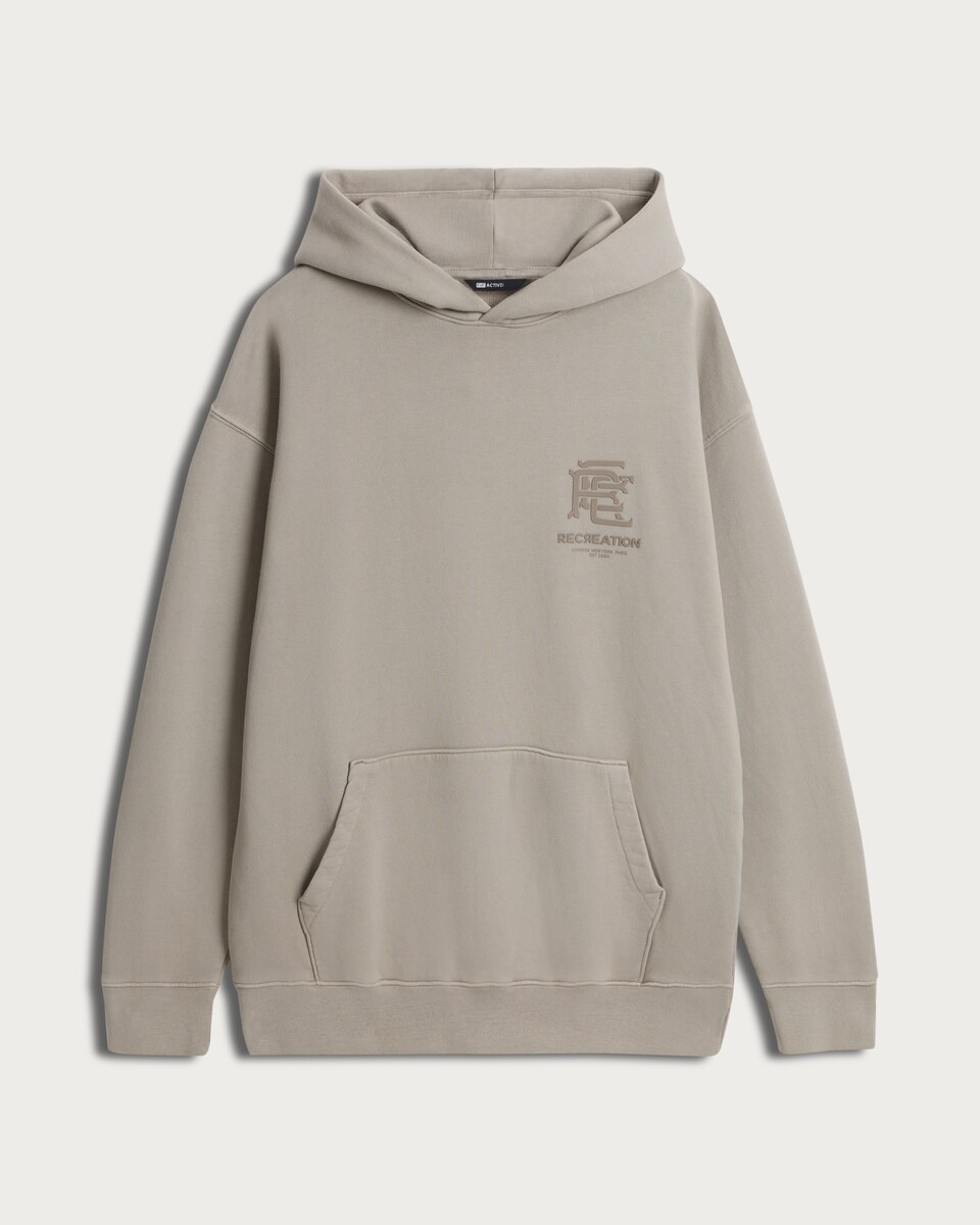 image 1 of F&F Active EVERYHOUR Heavyweight Oversized Fit Hoodie in Grey