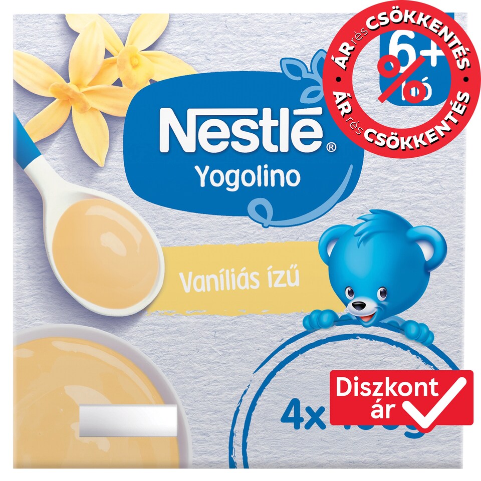 image 1 of Nestlé Yogolino Vanilla Flavored Baby Pudding 6+ Months 4 x 100 g (400 g)