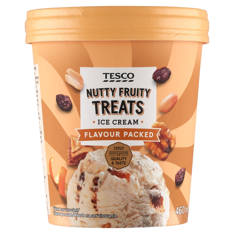 Tesco Nutty Fruity Treats Ice Cream 460 ml