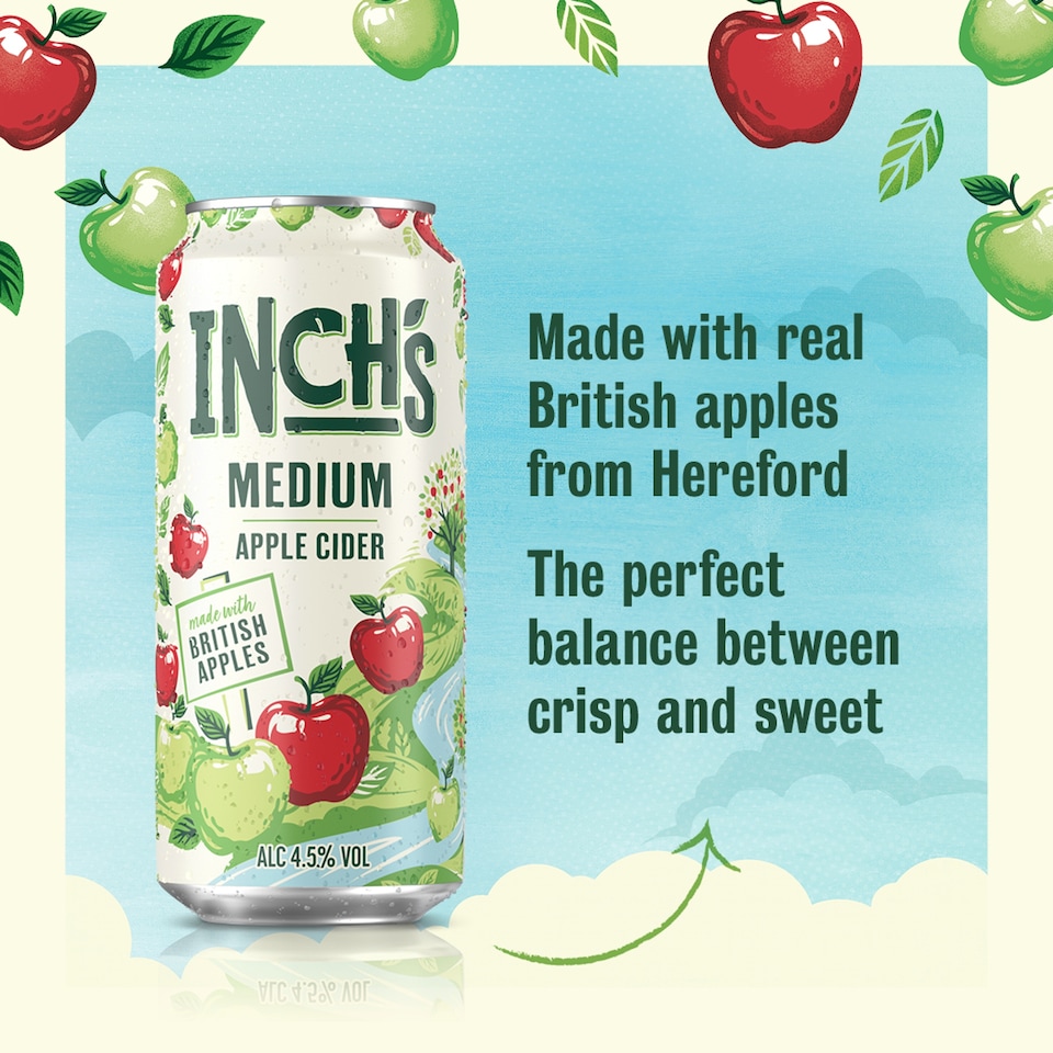 image 1 of Inch's Medium Apple Cider Can 10x440ml