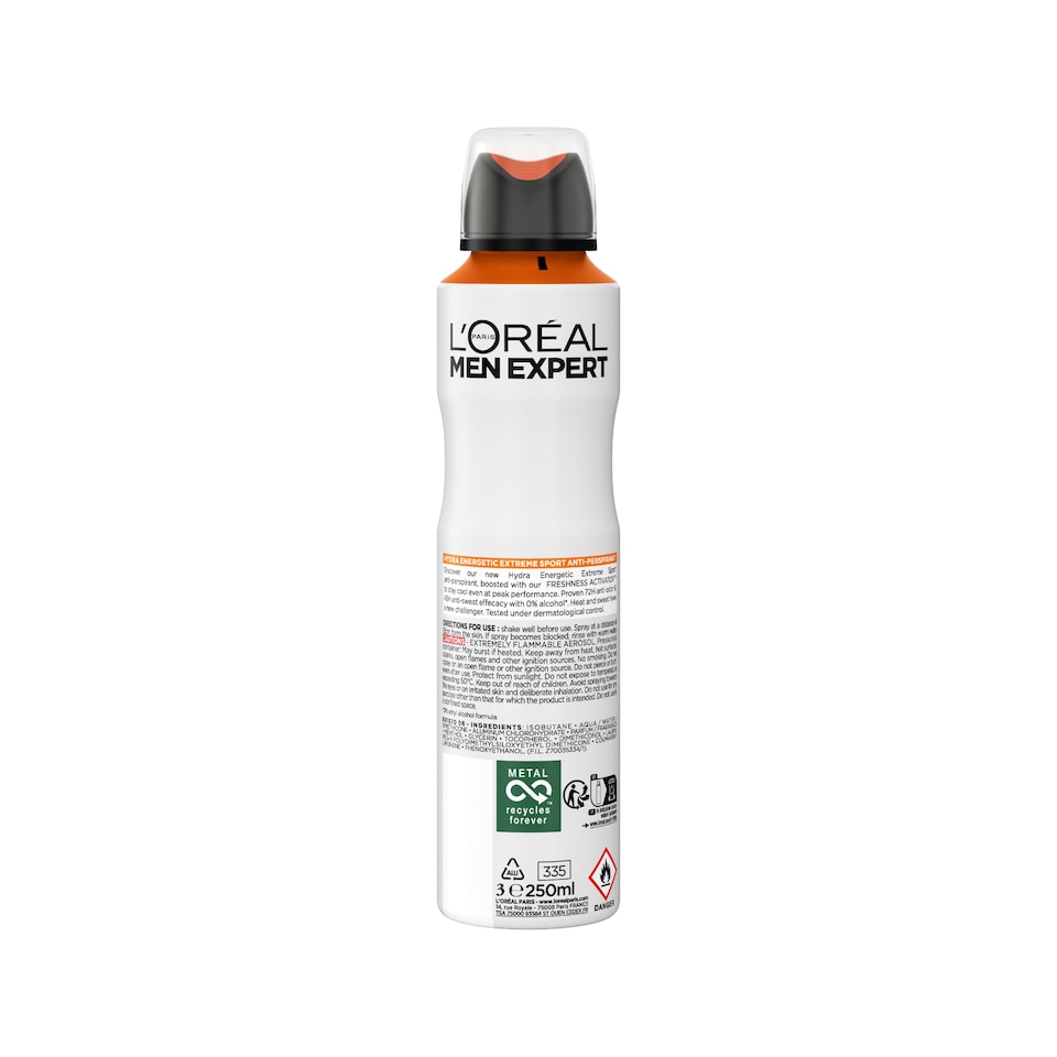 image 1 of L’Oreal Men Expert Hydra Energetic Extreme Sport Spray Antiperspirant 250ml