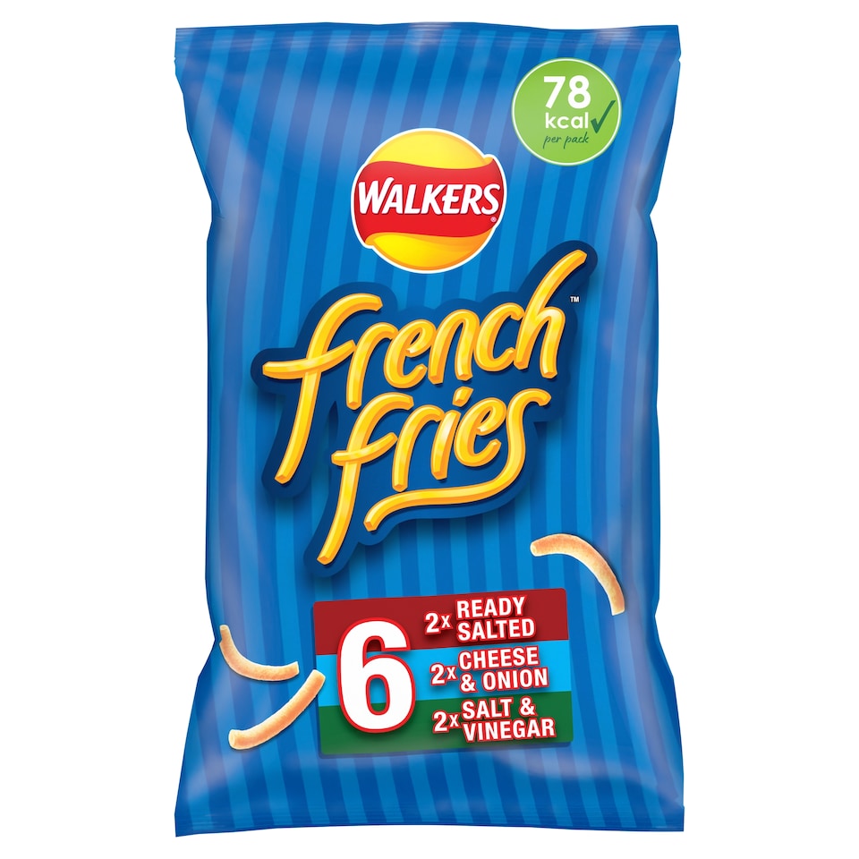 image 1 of Walkers French Fries Variety Multipack Crisps 6x18g