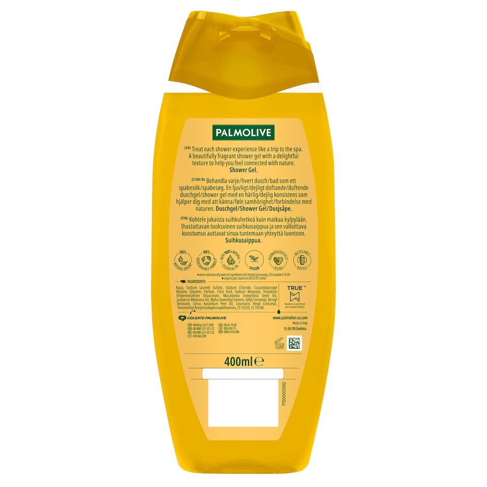 image 1 of Palmolive Thermal Spa Glowing Oil Macadamia Oil & Sandalwood Shower Gel Body Wash 400ml