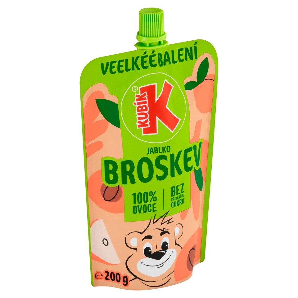 image 1 of Kubík 100% husté pyré z jablka a broskyne 200 g