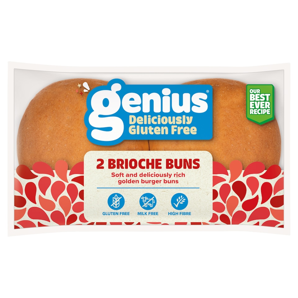 Genius Gluten Free Brioche Style Burger Buns 2 Pack