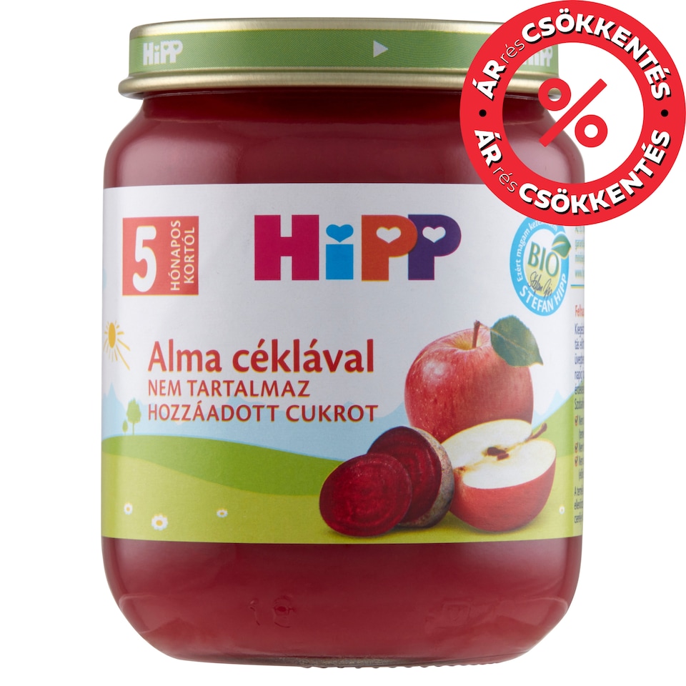HiPP Organic Apple with Beet Fruit and Vegetable Product Baby Dessert 5 Months+ 125 g