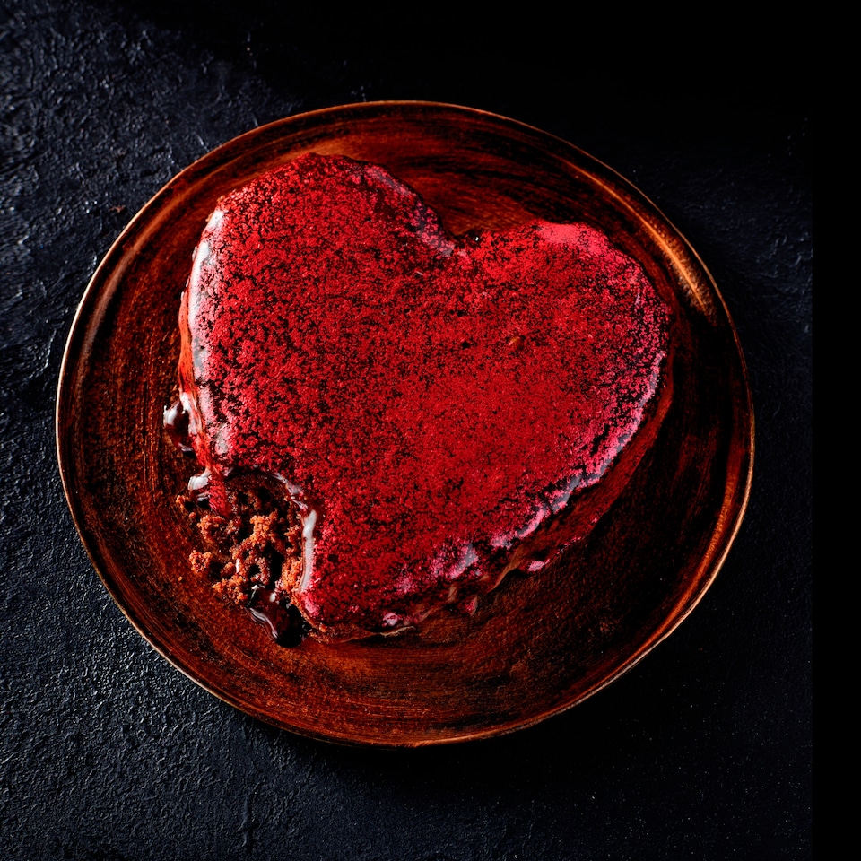 image 1 of Tesco Finest Belgian Chocolate Brownie Heart 220g