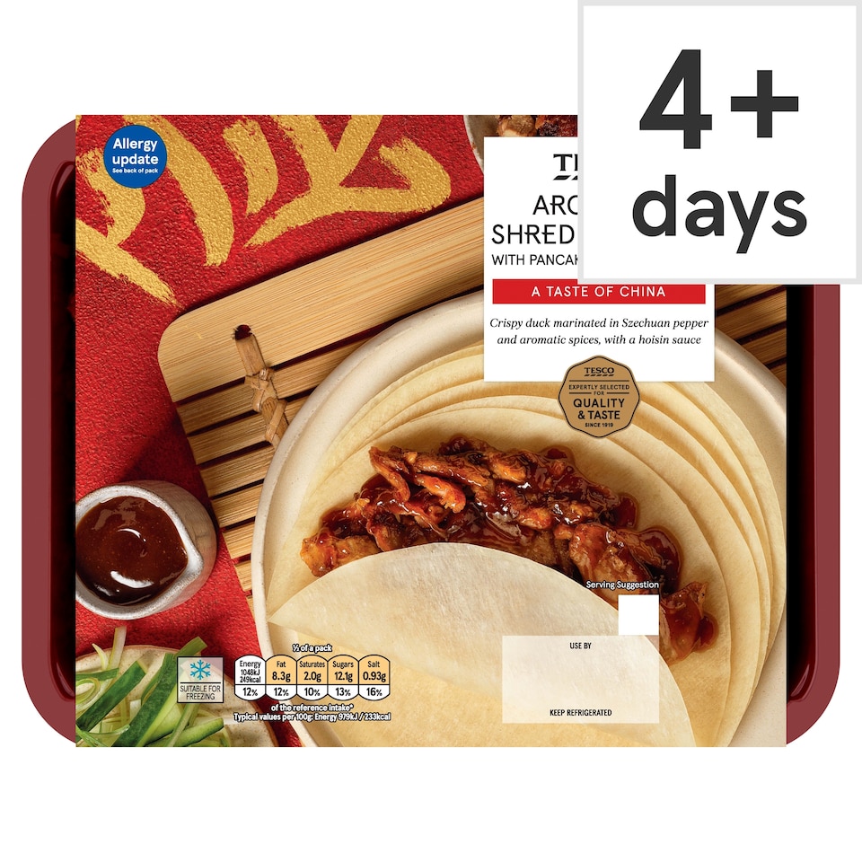 Tesco Aromatic Shredded Duck & Pancakes 230G