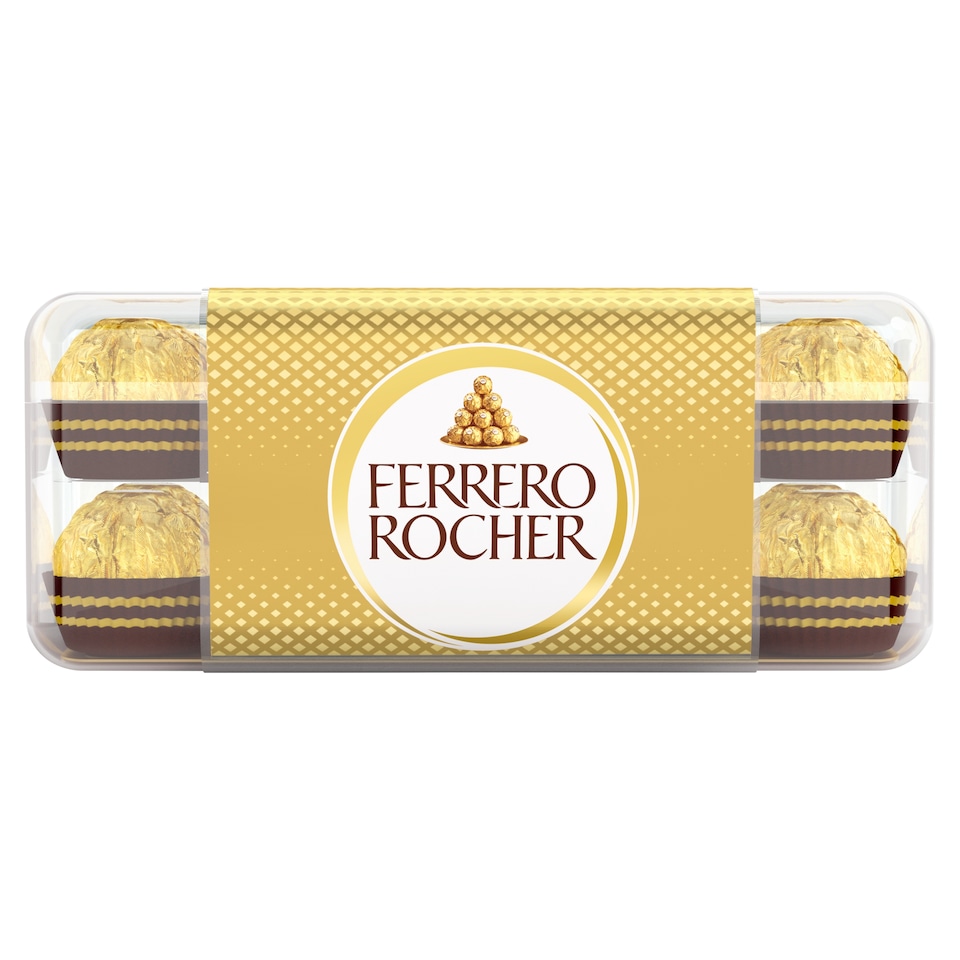 image 1 of Ferrero Rocher Wafers with Milk Chocolate Coating and Crushed Hazelnuts 30 pcs 375g