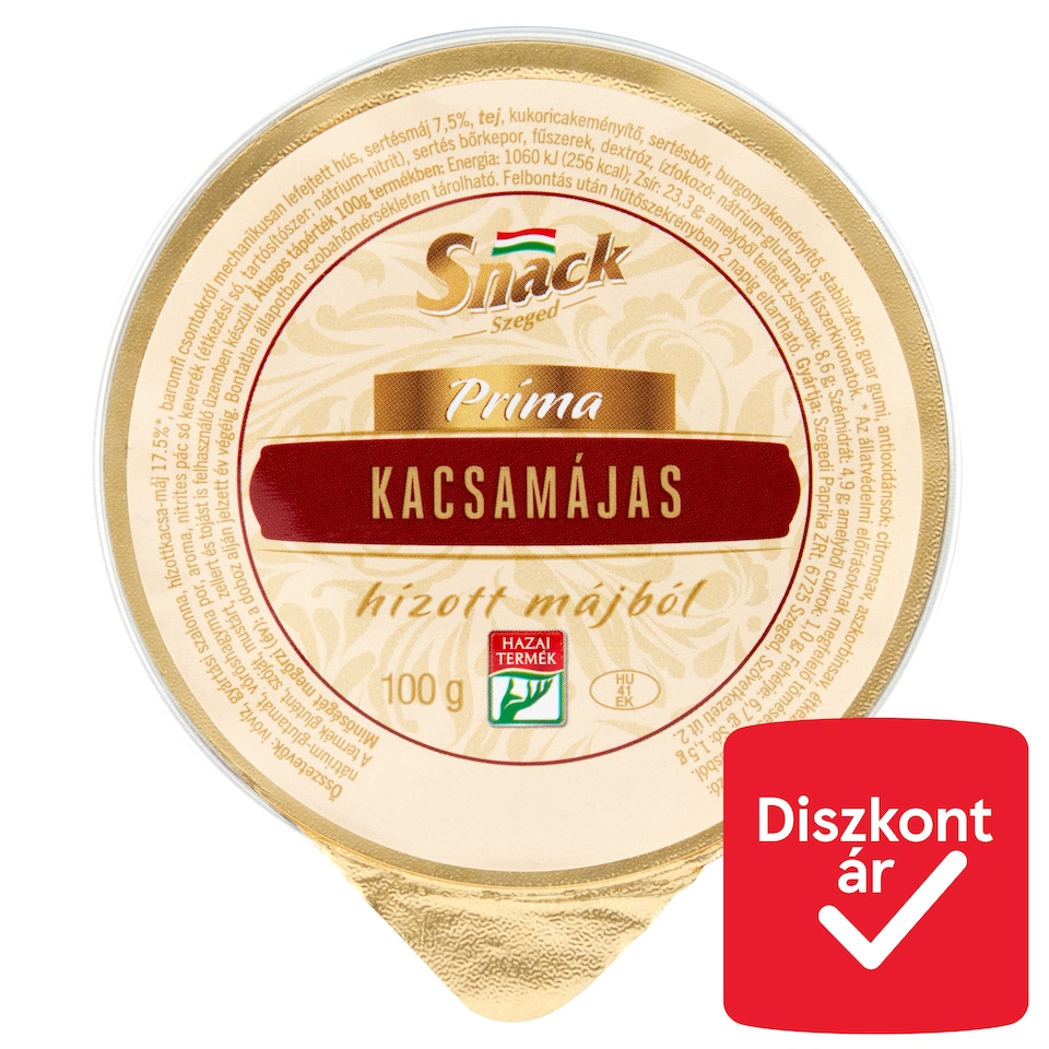 Snack Szeged Príma kacsamájas hízott májból 100 g