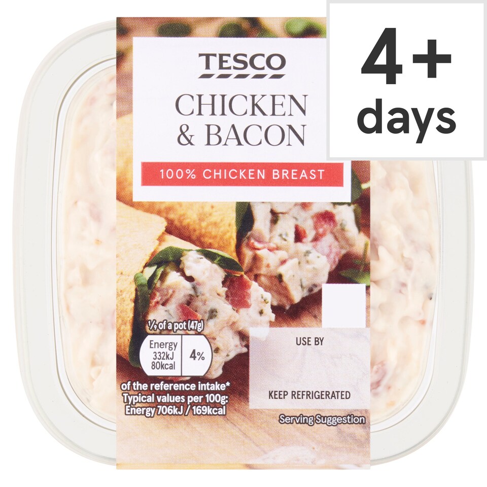 Tesco Chicken & Bacon Sandwich Filler 423G Tesco Groceries
