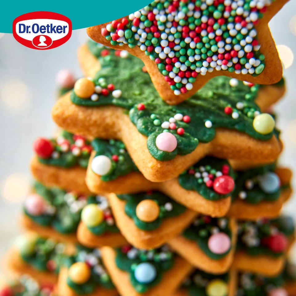 image 1 of Dr. Oetker Christmas Tree Biscuit Kit 640g 