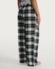 image 3 of F&F Pure Cotton Flannel Check Print Pyjama Bottoms in Multi Black