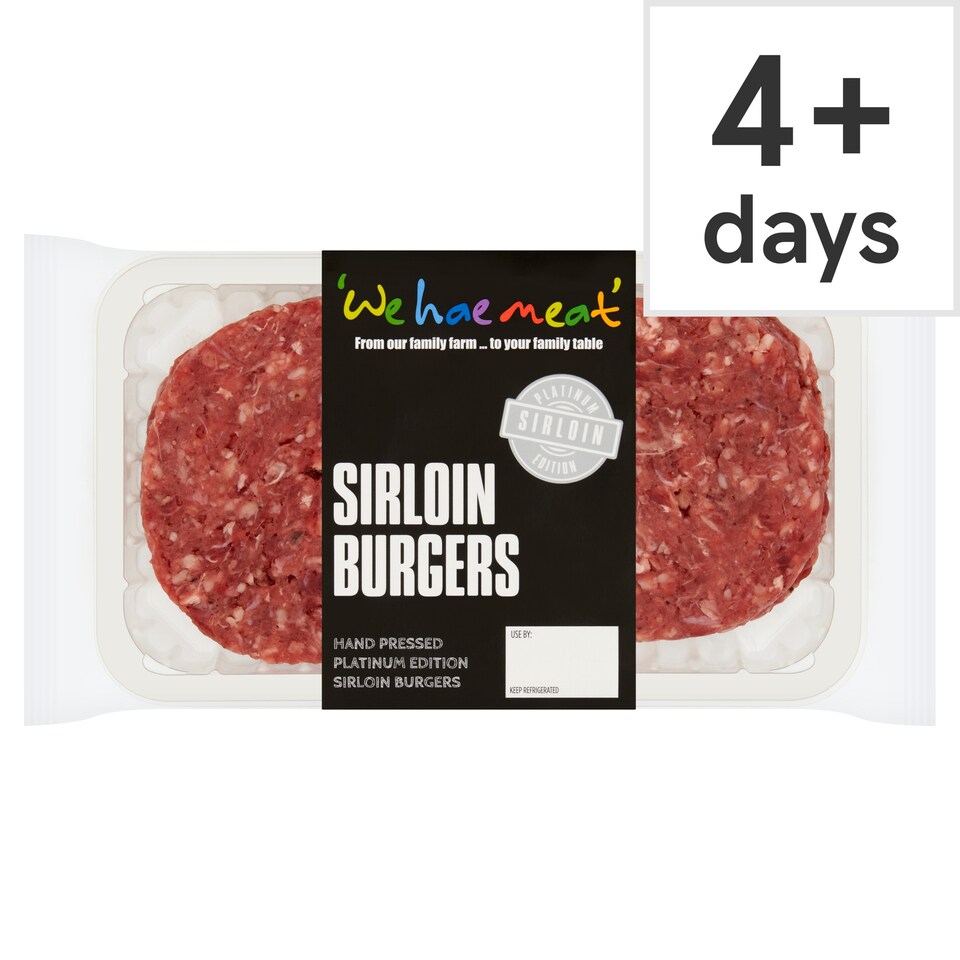 We Hae Meat Sirloin Beef Burgers 2 Pack 340G