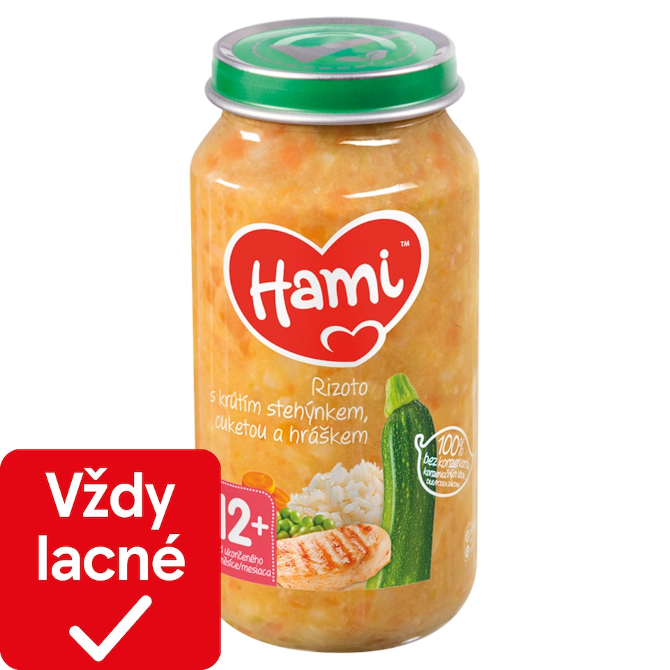 Hami príkrm Rizoto s morčacím stehienkom, cuketou a hráškom 250 g