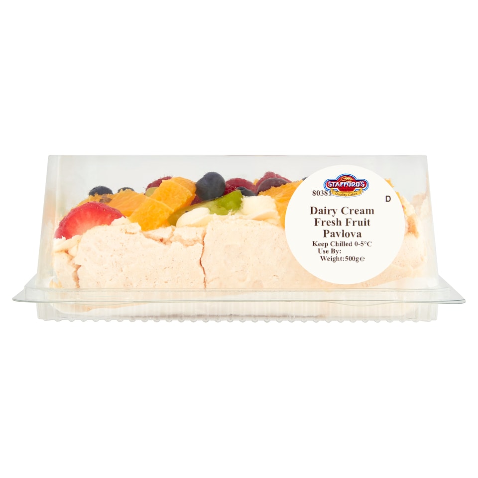 Staffords Bakery Dairy Cream Fruit Pavlova 500G