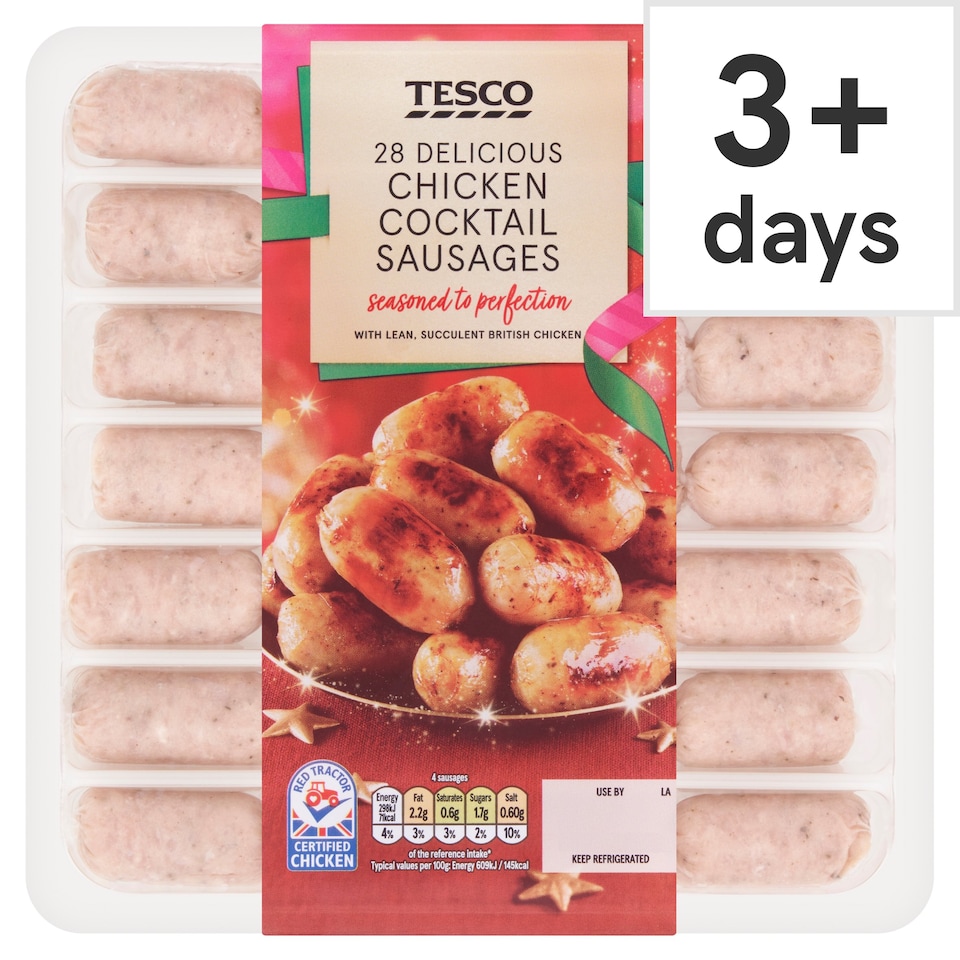 Tesco 28 Chicken Cocktail Sausages 378g Tesco Groceries