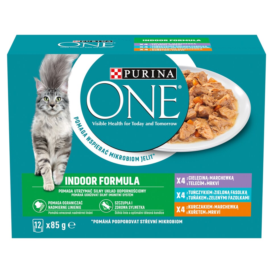 image 1 of Purina One Indoor Formula Wet Cat Food 12 x 85 g (1020 g)
