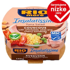 Rio Mare Insalatissime Hotový pokrm z kuskusu, tuniaka, zeleniny a cíceru 160 g