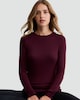 image 2 of F&F Medium Warmth Long Sleeved Thermal Top in Purple