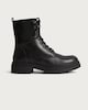image 1 of F&F Lace Up Ankle Boots in Black