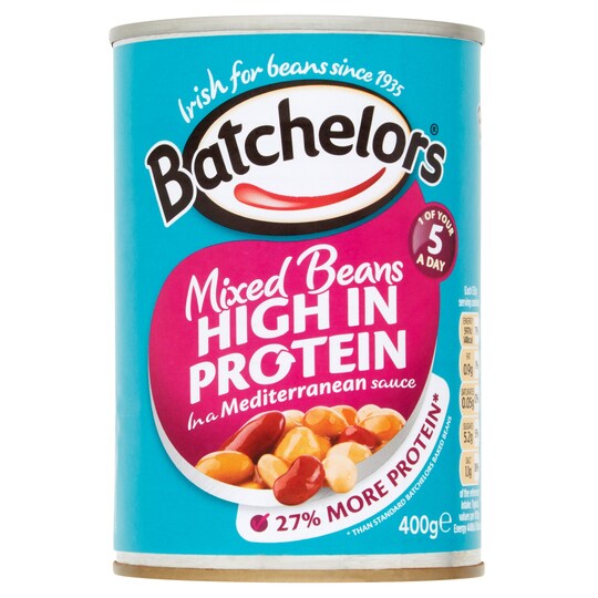 Batchelors High In Protein Mediterranean Mixed Beans 400G Tesco Groceries