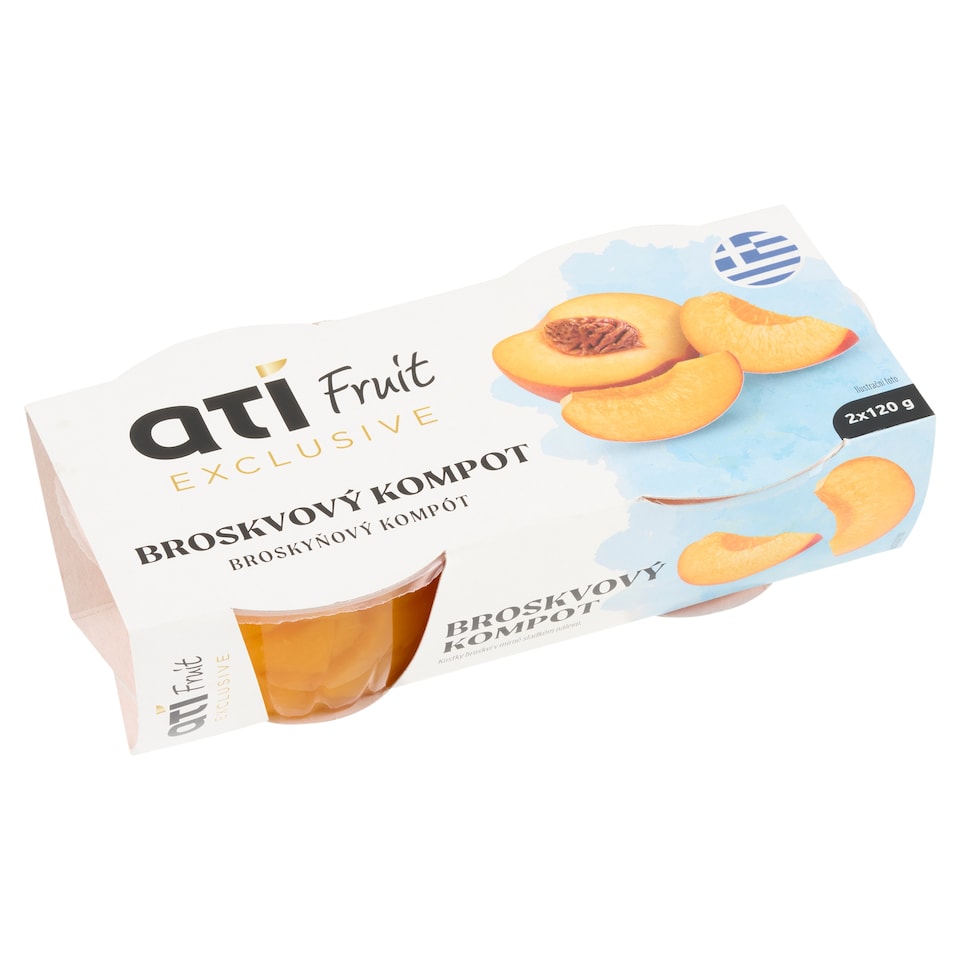 Obrázek 1 pro produkt ATI Fruit Exclusive Broskvový kompot 2 x 120g (240g)