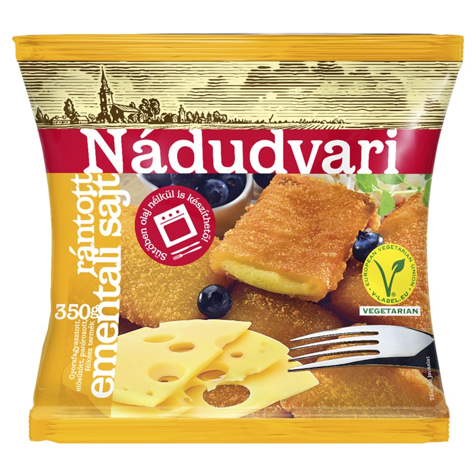 Nádudvari gyorsfagyasztott rántott ementáli sajt 350 g