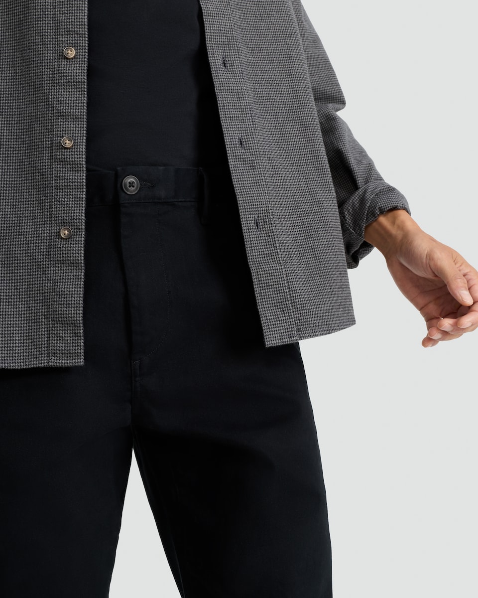 image 1 of F&F FREEFIT® Slim Leg Chino Trousers in Black