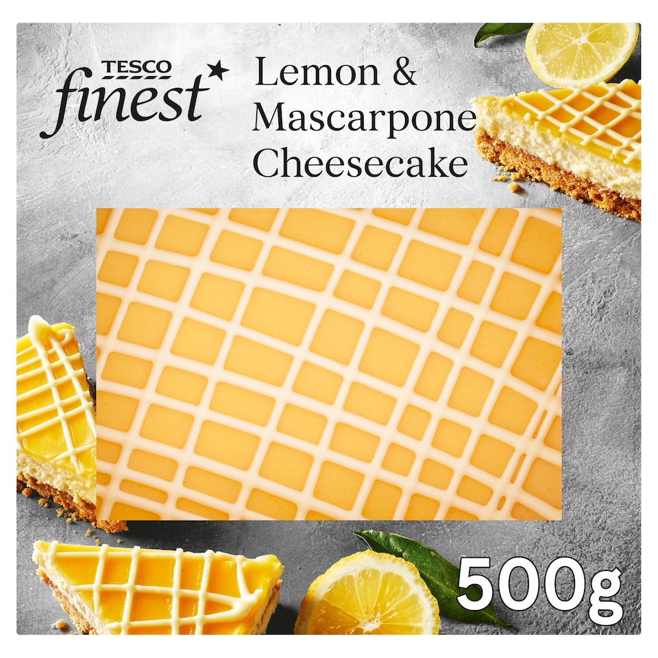 Tesco Finest Lemon & Mascarpone Cheesecake 500G