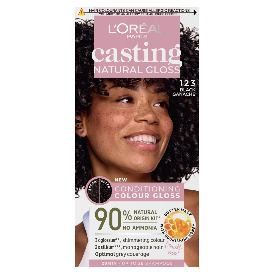 image 1 of L'Oreal Paris Casting Natural Gloss 123 Black Ganache Semi-Permanent Hair Dye