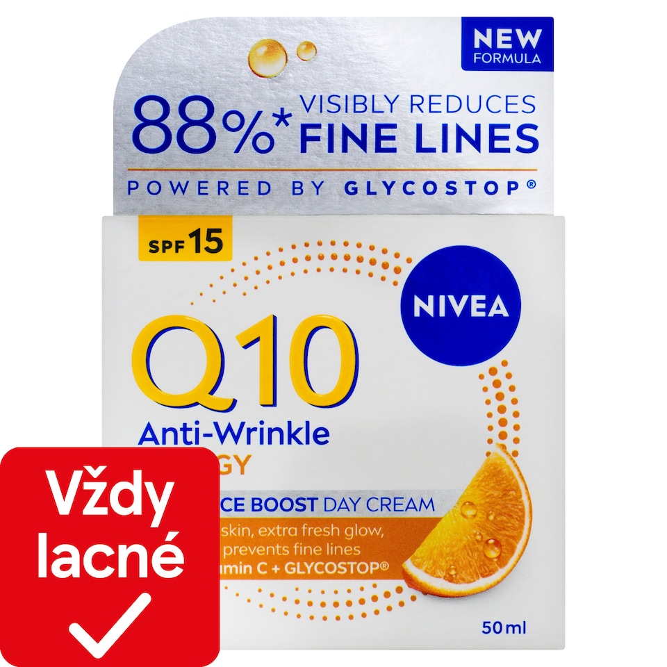 obrázok 1 z Nivea Q10 Energy Rozjasňujúci denný krém proti vráskam OF 15 50 ml