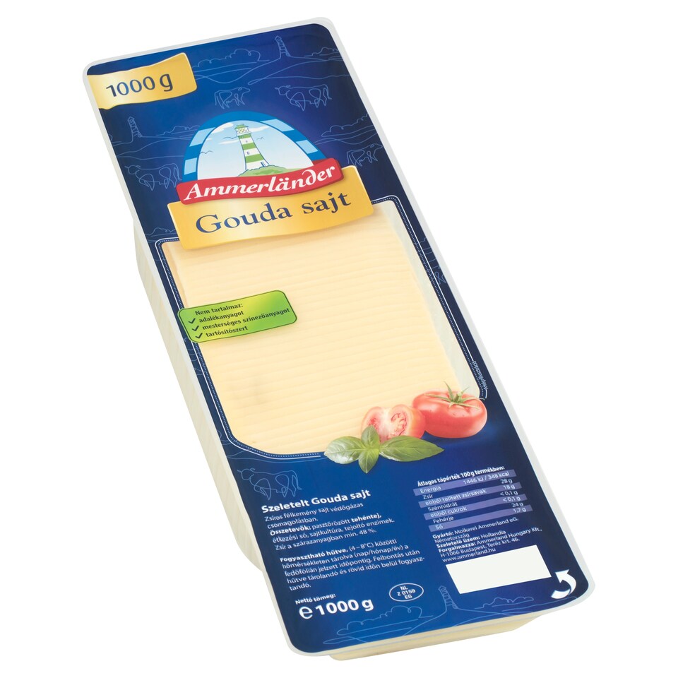 Ammerländer szeletelt gouda sajt 1000 g